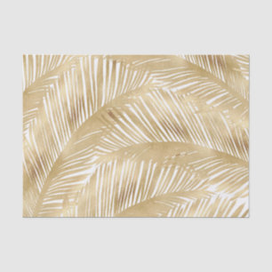 Papier Mousseline Motif Tropical de feuille d'or moderne