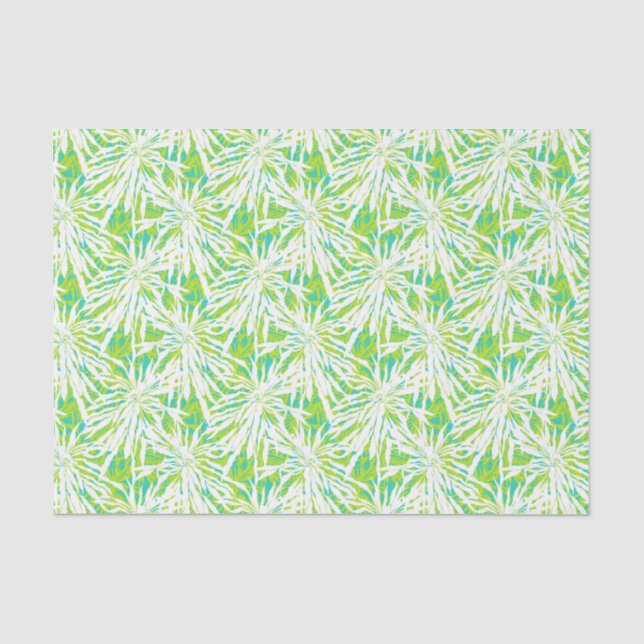 Papier Mousseline Motif tropical de palmettes (Recto)