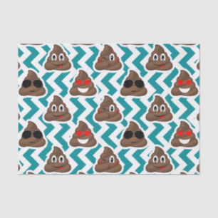 Papier Mousseline Motif turquoise d'Emoji de dunette