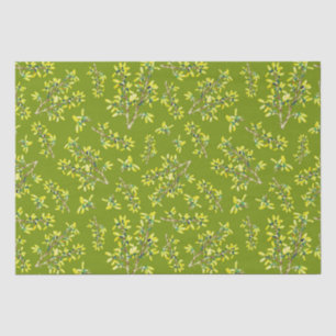 Papier Mousseline Motif vert Blackthorn