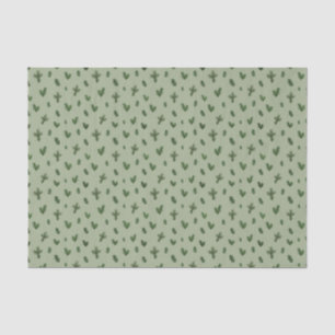 Papier Mousseline motif vert d'arbre de Noël simple