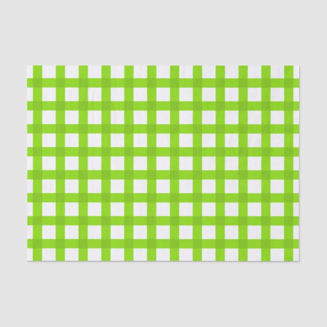 Papier Mousseline Motif vert de guingan (Recto)