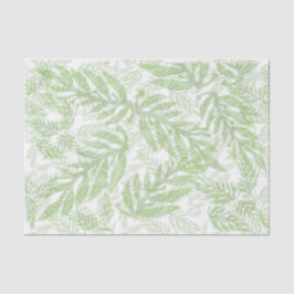 Papier Mousseline Motif vert pâle