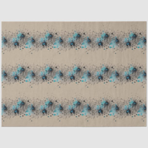 Papier Mousseline Motif Web Ephemera Blue Gothic Spider
