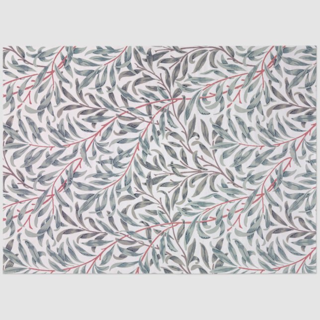 Papier Mousseline Motif Willow, William Morris Tissue Paper (Recto)