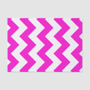 Papier Mousseline Motif Zigzag rose néon personnalisable