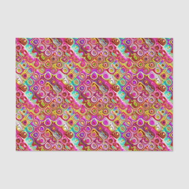 Papier Mousseline Motifs Abstraits 32A (Recto)