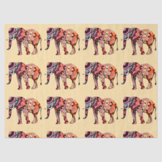 Papier Mousseline Motifs traditionnels chinois d'éléphant animal