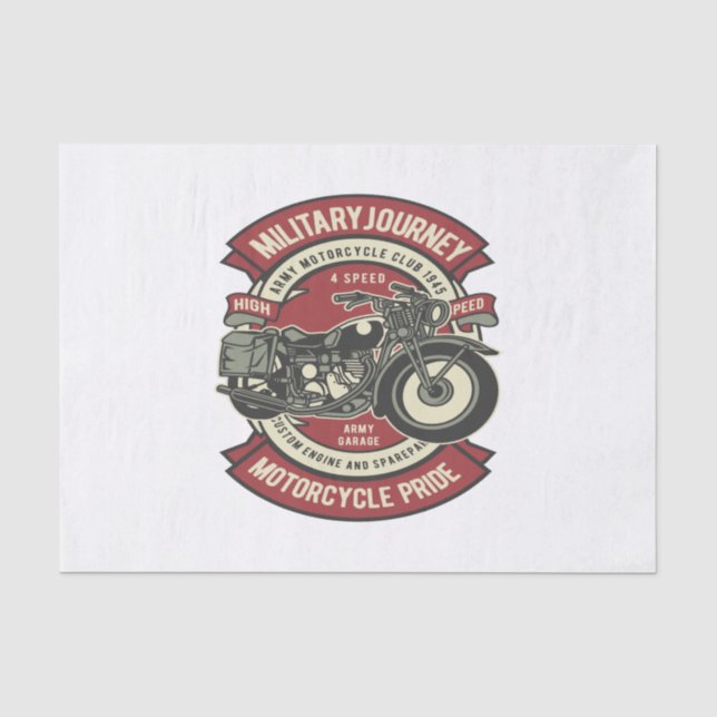 Papier Mousseline Moto militaire (Recto)