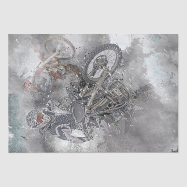 Papier Mousseline Motocross Extreme Sport (Recto)
