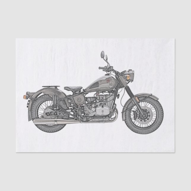 Papier Mousseline Motocyclette Ural (Recto)