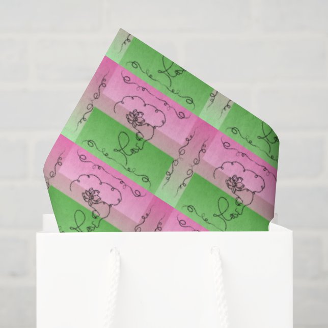 Papier Mousseline Mouchoir en papier Flowing Beauty Roselle (Sac cadeau)