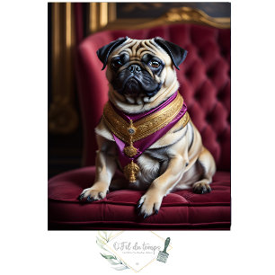 Papier Mousseline Mousseline Dog Royal Pug no.6 Hat Tissue paper