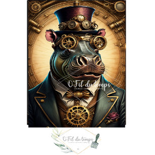 Papier Mousseline Mousseline Hippopotamus Steampunk Hat Tissue paper