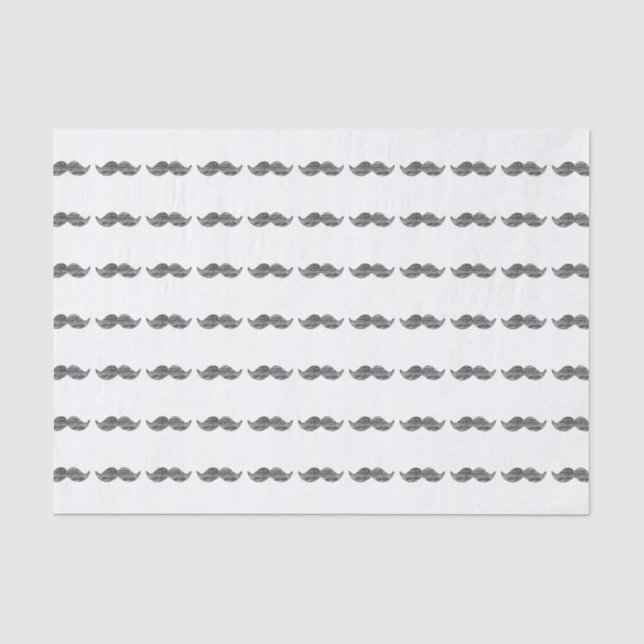 Papier Mousseline Moustache noire (Recto)