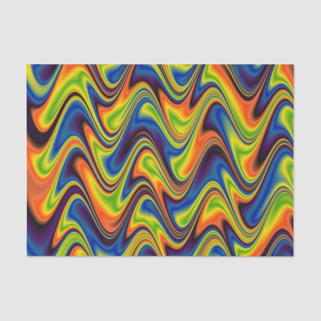 Papier Mousseline Multicolor Abstrait (Recto)