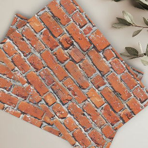 Papier Mousseline Mur de briques rouges pierre naturelle