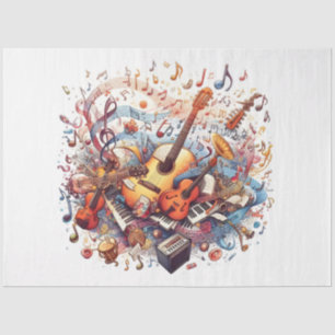 Papier Mousseline Music Notes Series Design 11