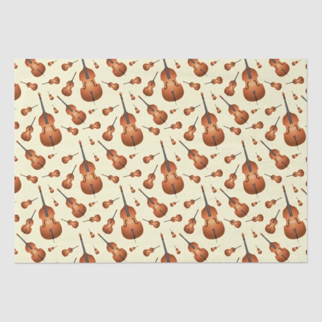 Papier Mousseline Musicien de basse debout Musique enseignant Jazz B (Recto)