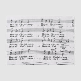 Papier Mousseline Musique de feuille de chanson de Noël