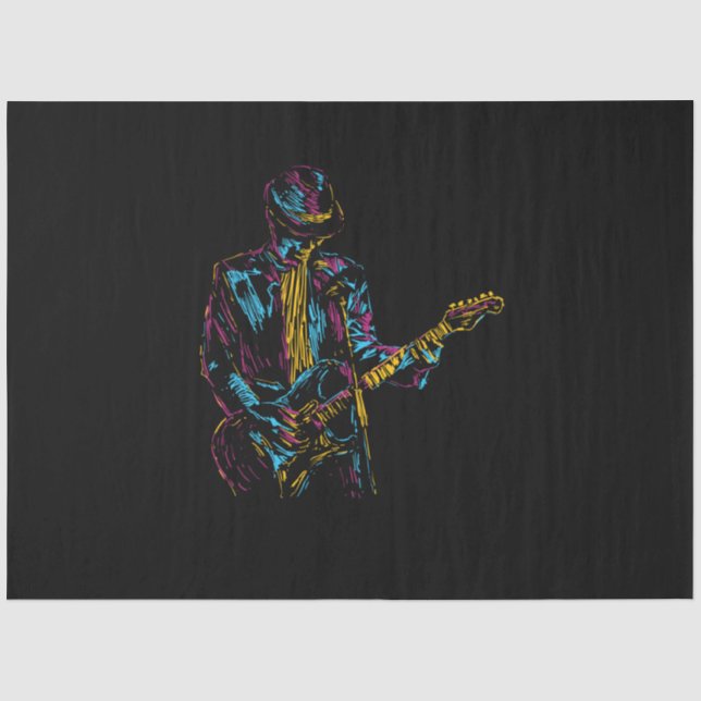 Papier Mousseline musique de guitare (Recto)