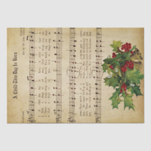 Papier Mousseline Musique de Noël