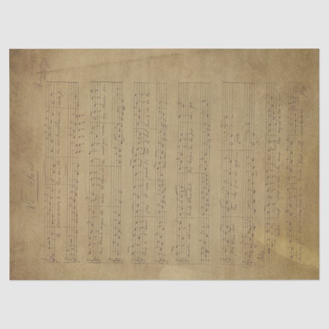 Papier Mousseline Musique et Rose Series Design 10 (Recto)