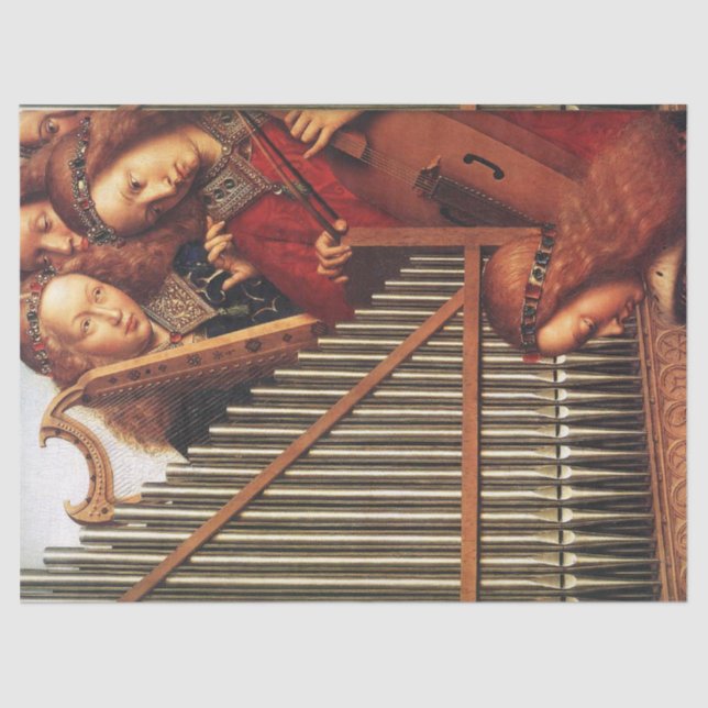Papier Mousseline MUSIQUE FABRIQUANT ANGELS voeux de Noël (Recto)