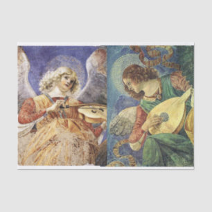 PAPIER MOUSSELINE MUSIQUE FAISANT DES ANGES DE NOËL