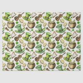 Papier Mousseline Musique irlandaise pour la Saint Patrick's Day