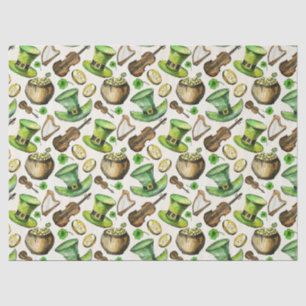 Papier Mousseline Musique irlandaise pour la Saint Patrick's Day