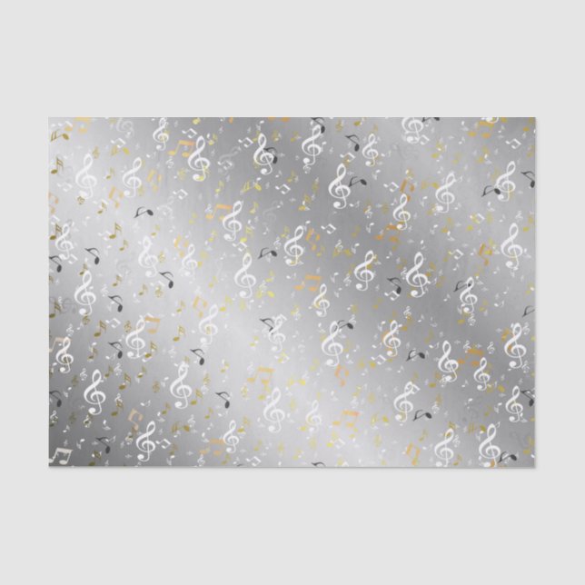 Papier Mousseline musique, musique, note, blanc, mélodie, clef, son, (Recto)