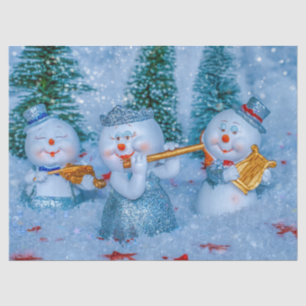 Papier Mousseline musique neige papier de tissu