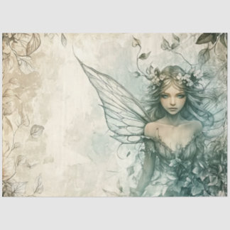 Papier Mousseline Mysage Green Fairy Decoupage