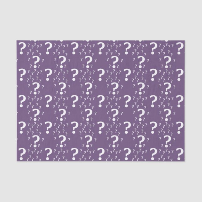 Papier Mousseline Mystère question marque énigme puzzle violet (Recto)