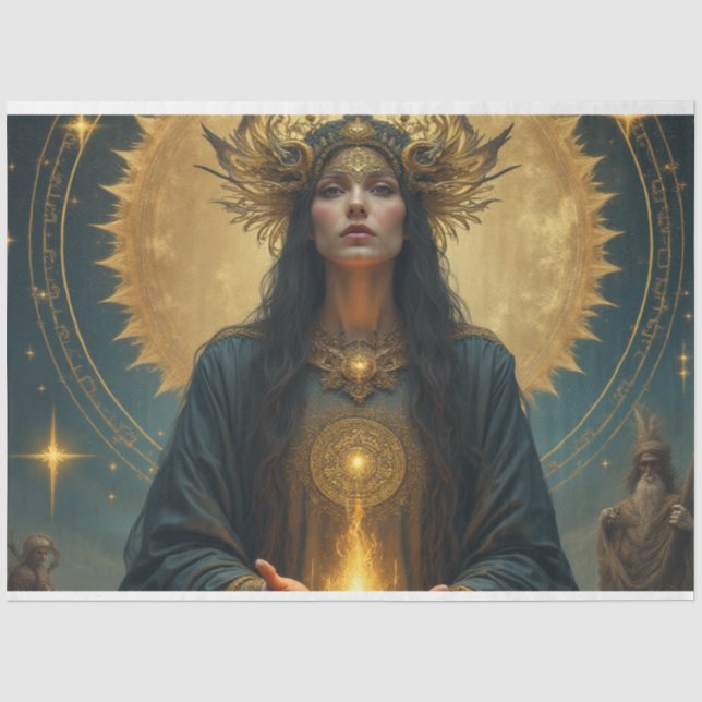 Papier Mousseline Mystical Golden Goddess (Recto)
