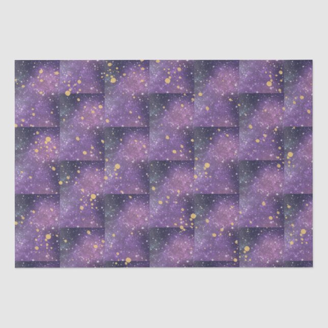 Papier Mousseline Mystique Toutes Les Occasions Purple Or Étincelles (Recto)