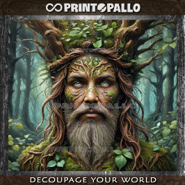 Papier Mousseline Mythe grec : Drus of the tree (Treant)
