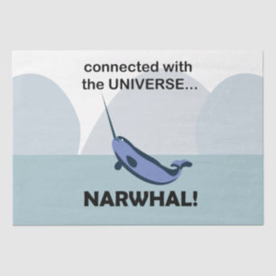 Papier Mousseline Narwhal Connecté À L'Univers Narwhal