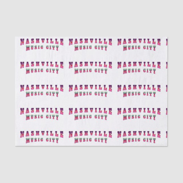 Papier Mousseline Nashville Music City2 (Recto)
