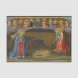 Papier Mousseline Nativité Anges Mère Marie Bébé Jésus Noël