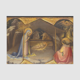 Papier Mousseline Nativité Blessé Vierge Marie Enfant Jésus