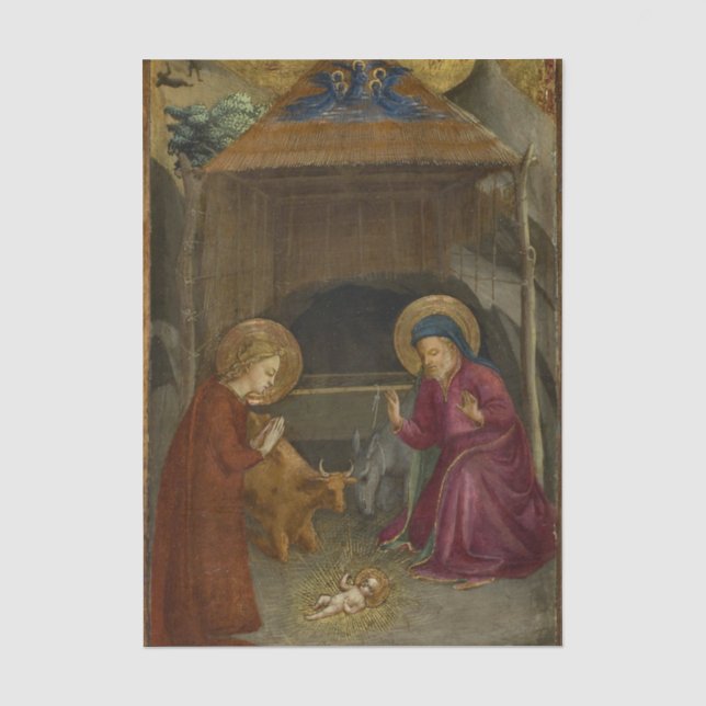 Papier Mousseline Nativité par Fra Angelico (Recto)