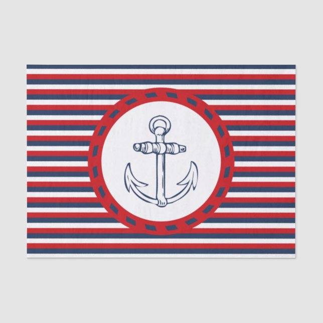 Papier Mousseline Nautical design (Recto)