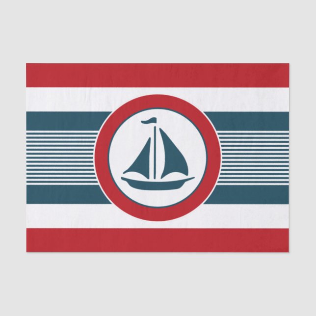 Papier Mousseline Nautical design (Recto)