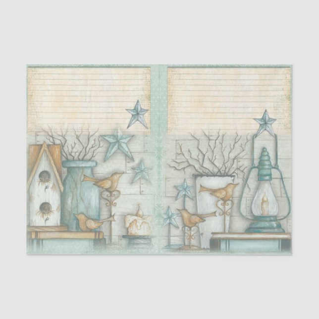 Papier Mousseline Nautique Plage Design Series 3 (Recto)