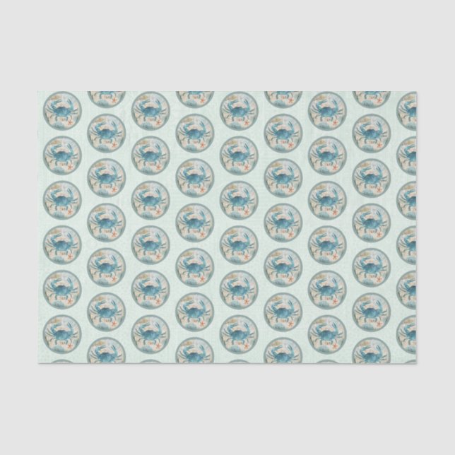 Papier Mousseline Nautique Plage Design Series 7 (Recto)