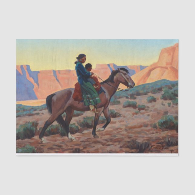 Papier Mousseline Navajo Mother par Maynard Dixon (Recto)