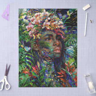Papier Mousseline “Nayari” - Jungle Mirage - Women In Amazonia  