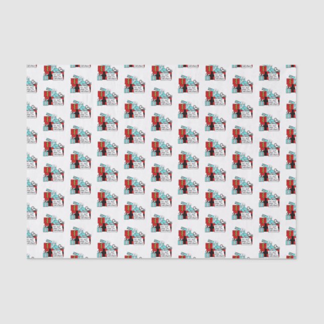 Papier Mousseline Ne pas ouvrir jusqu'à Noël présente Noël (Recto)